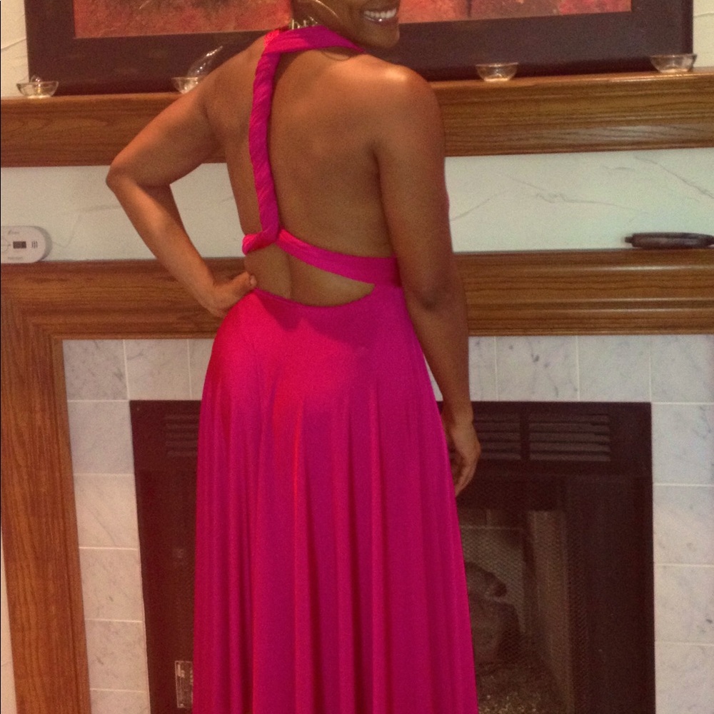 Fashionable Fuchsia Midi Dress 🎁 GIFTED